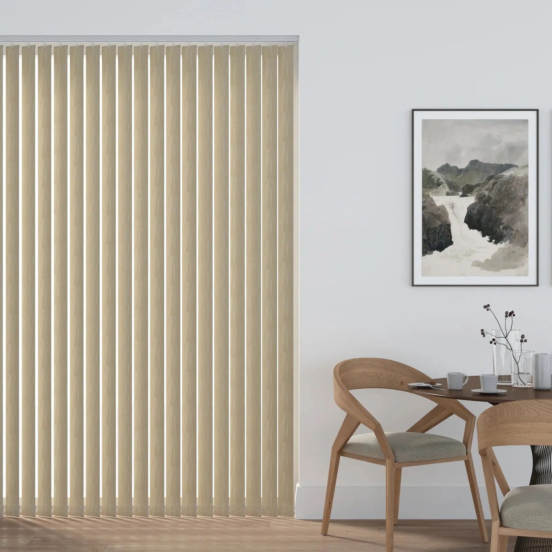 Shantung Vertical Blinds Champagne