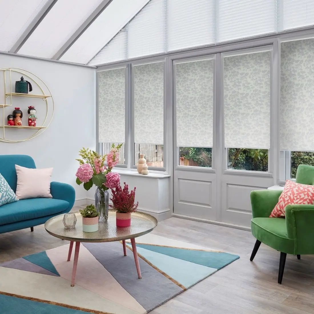 Dolly in Bluebell — made-to-measure blinds
