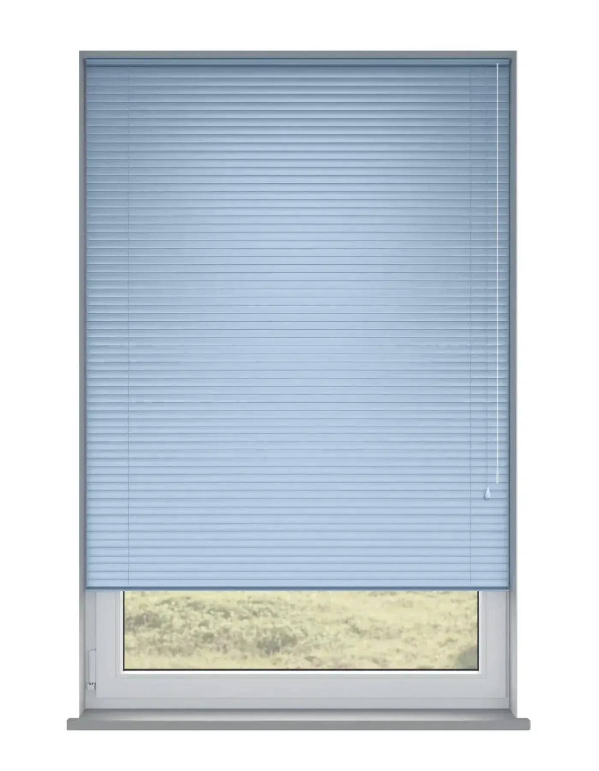 Sea Blue Metal Venetian Venetian Blinds fitted in a British home
