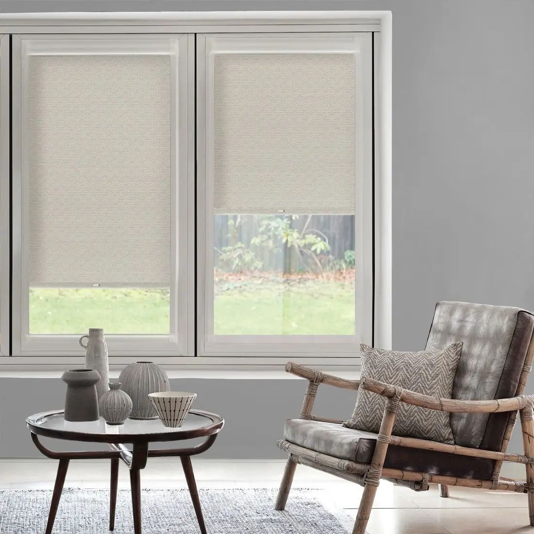 Rattan in Weave Beige — made-to-measure blinds