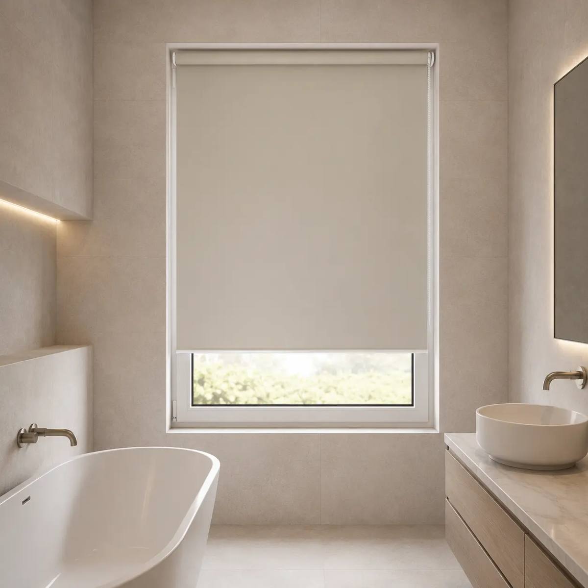 Cairo Blackout Roller Blinds fitted in a British home