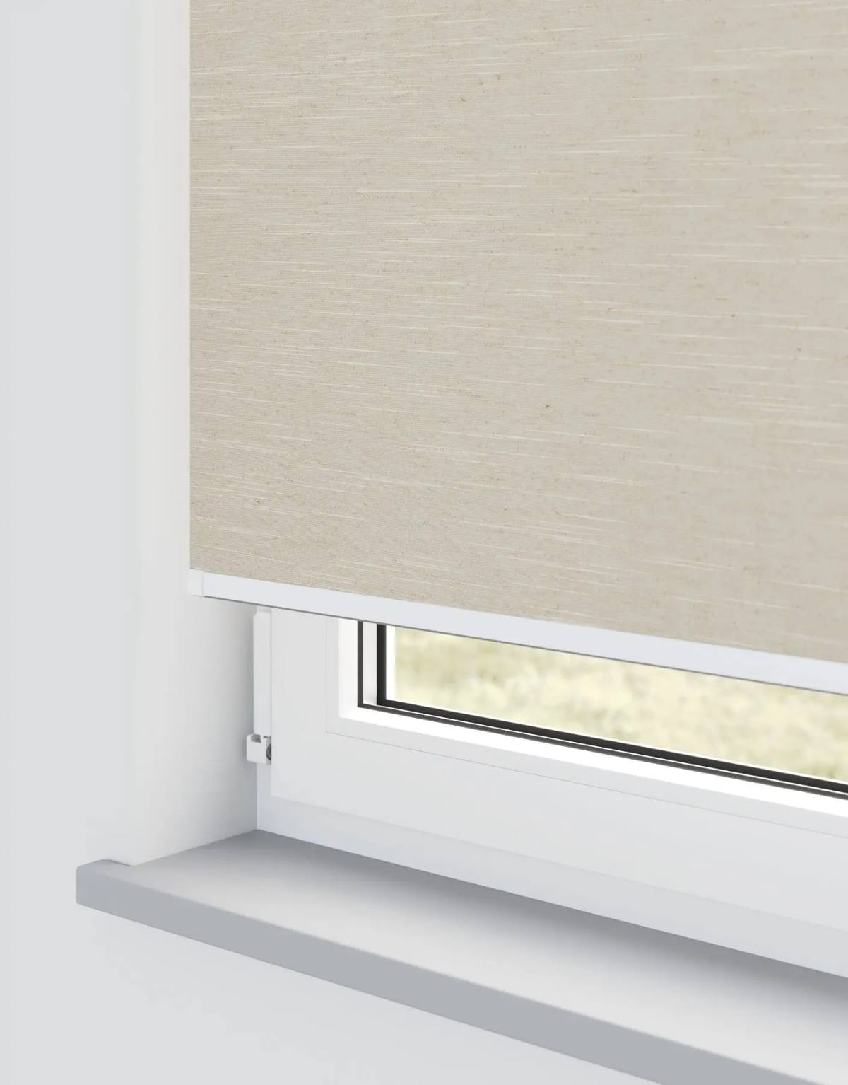 Linenweave Roller Blinds Electric fitted in a British home