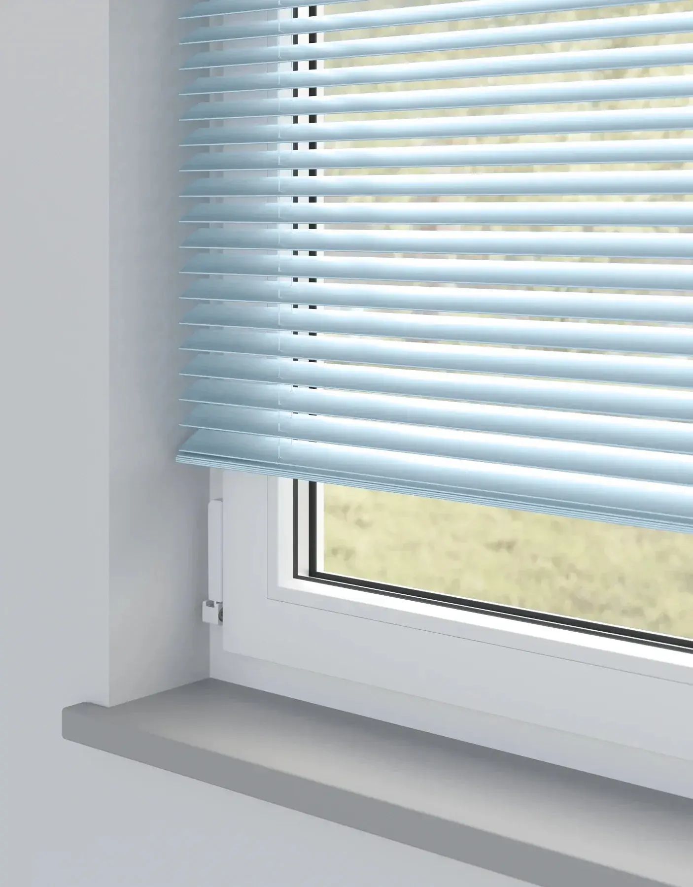 Blue Venetian Blinds Haze