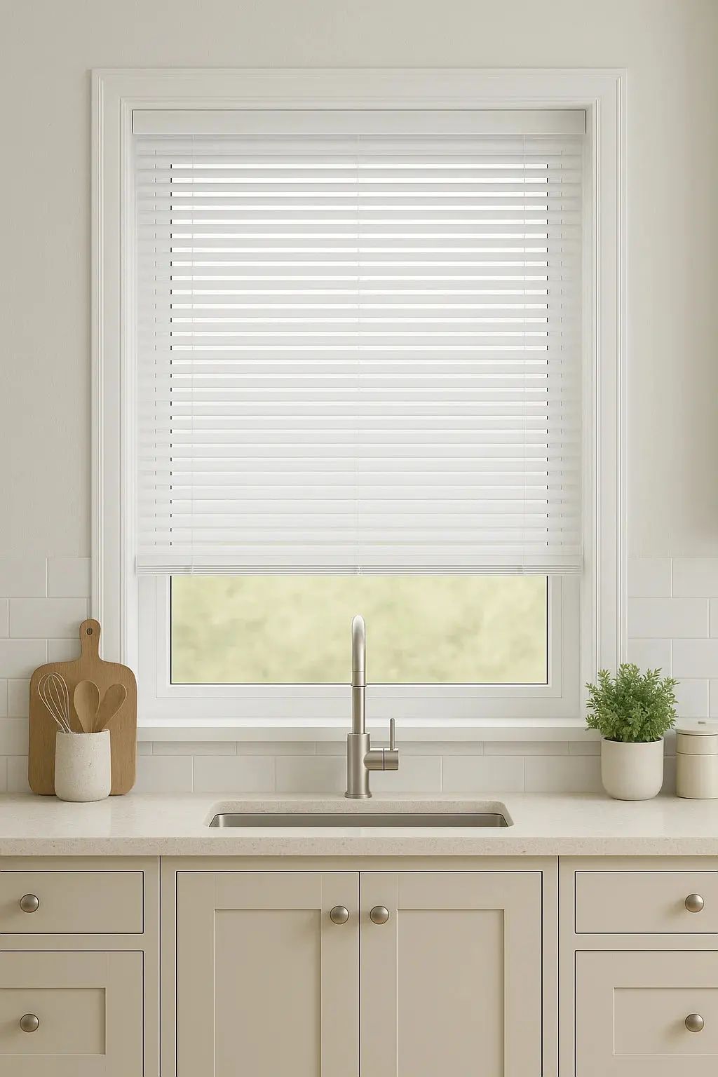 Chalk White Metal Venetian Venetian Blinds Blind