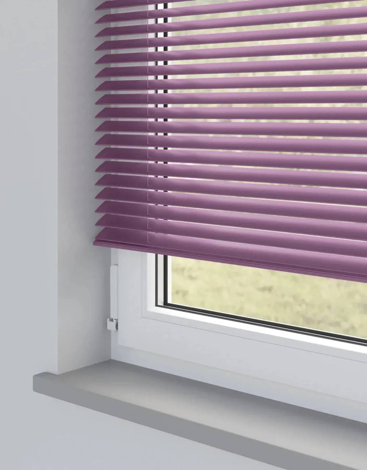 Wild Plum Metal Venetian Venetian Blinds fitted in a British home
