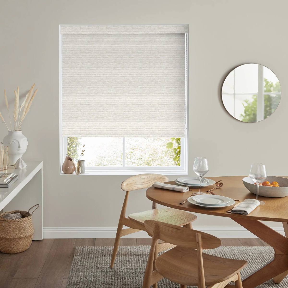 Insta Fit No Drill Wave Blackout Beige Roller Blinds Fit In 30 Roller Blinds fitted in a British home