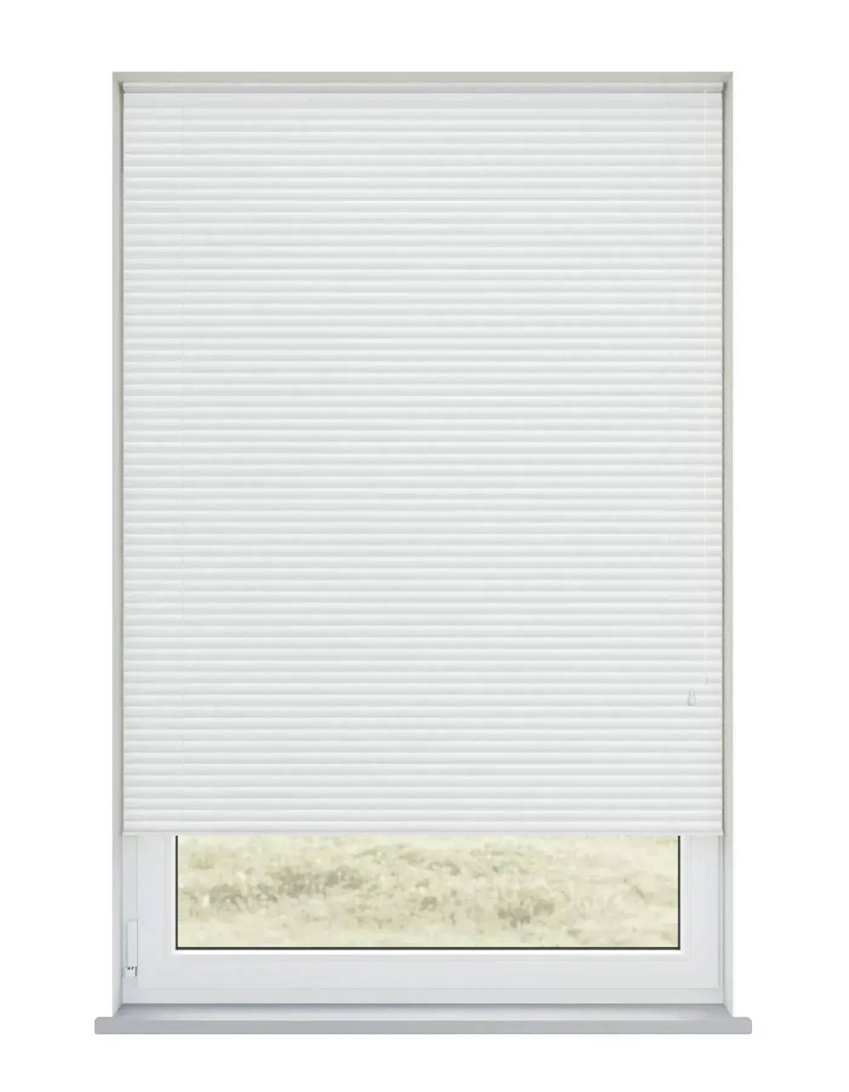 Mint Cream Metal Venetian Venetian Blinds fitted in a British home