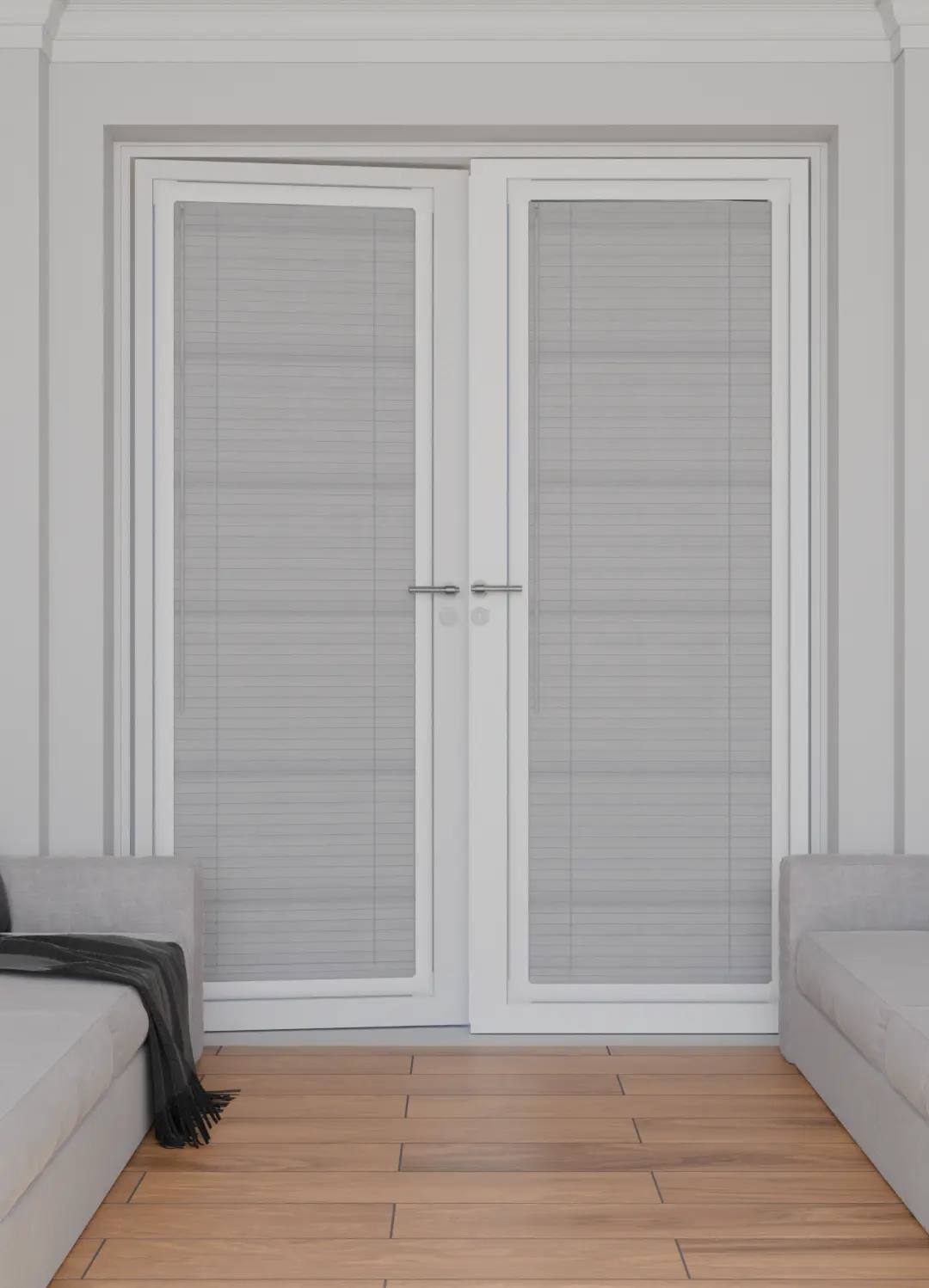 Perfect Fit No Drill Metal Venetian Blinds fitted in a British home