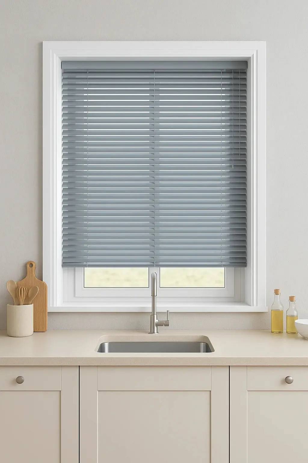 Ash Metal Venetian Venetian Blinds fitted in a British home