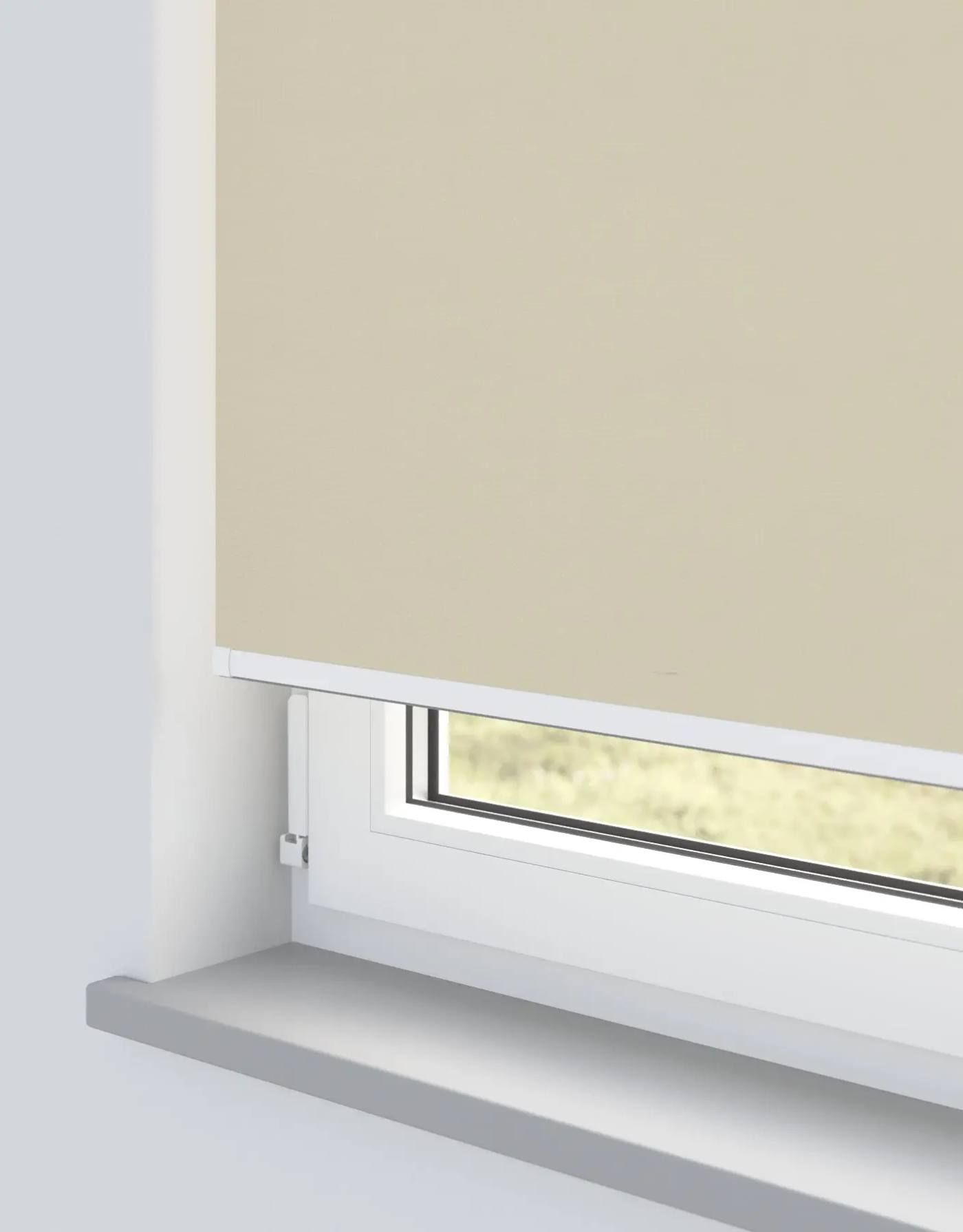 Electric blinds fitted at a window