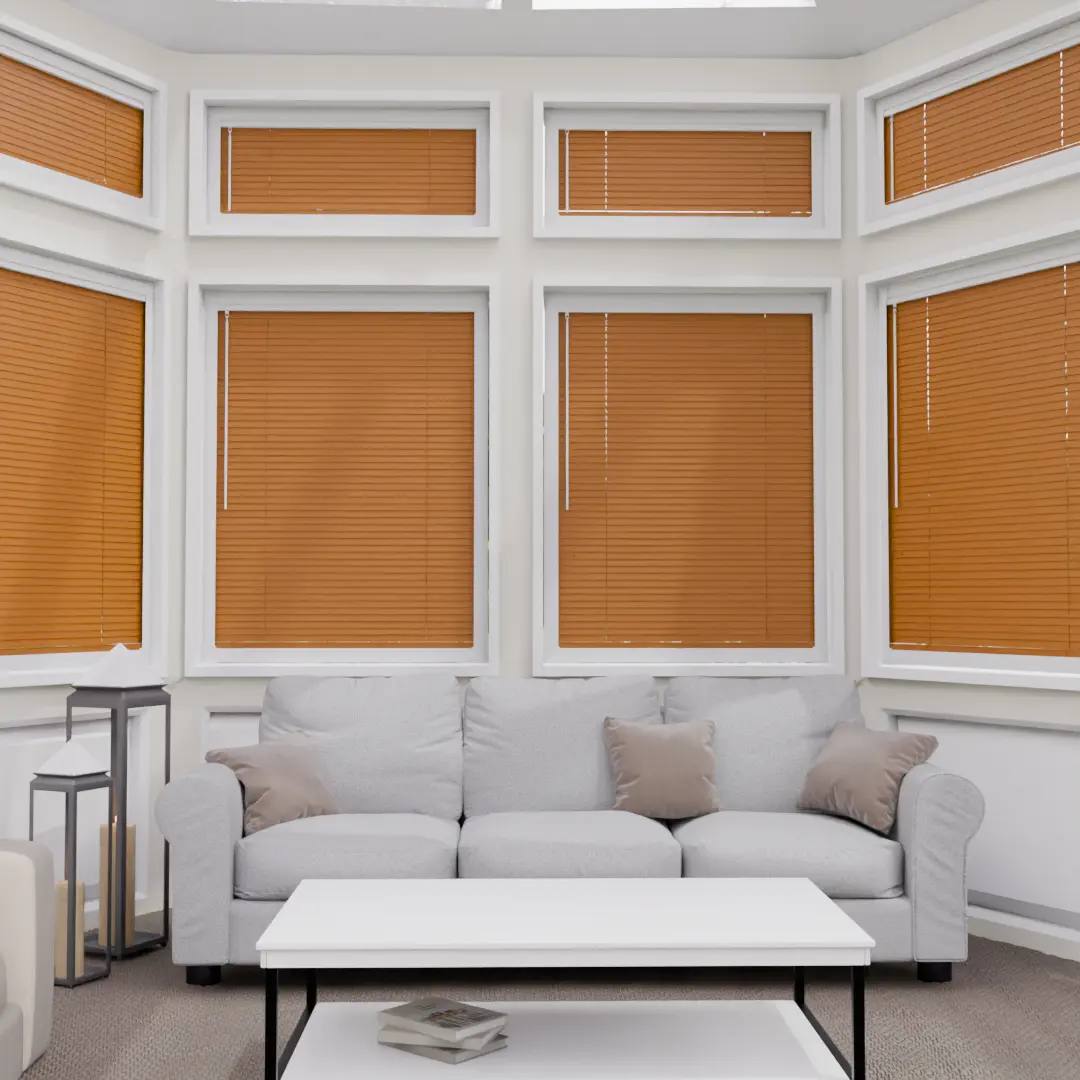Perfect Fit No Drill Metal Venetian Blinds fitted in a British home