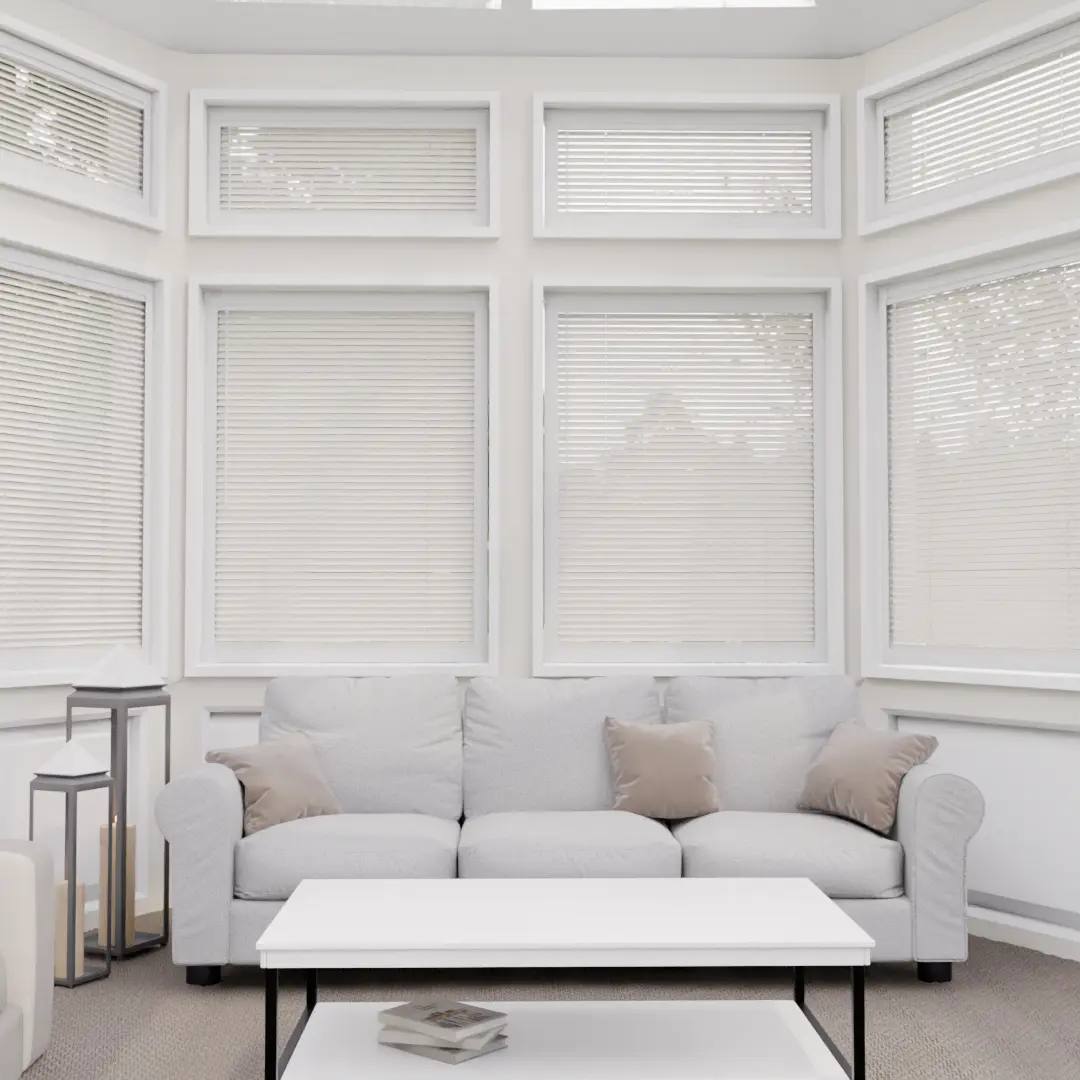 Perfect Fit No Drill Wooden Wooden Blinds fitted in a British home