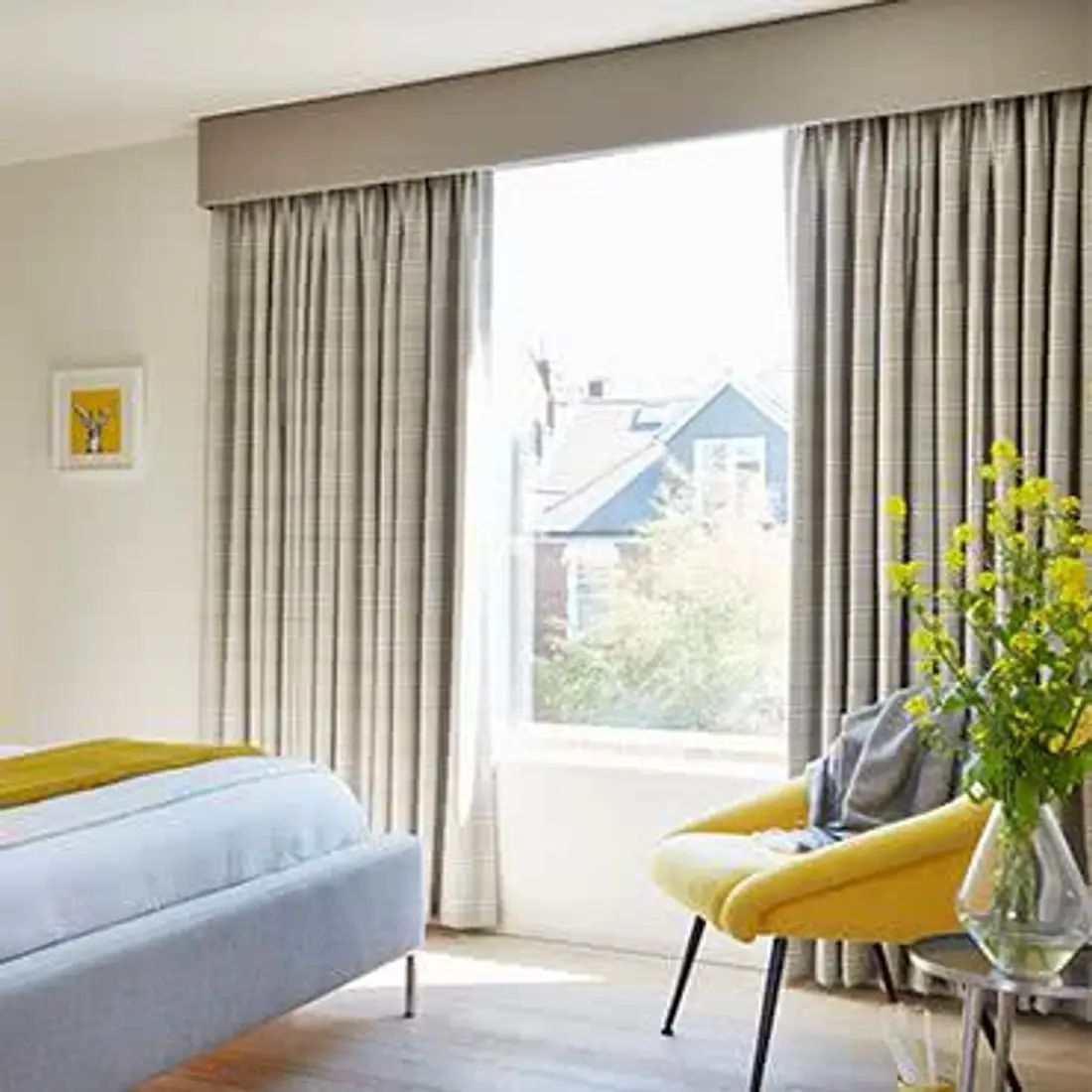 Bruce in Chartreuse — made-to-measure curtains