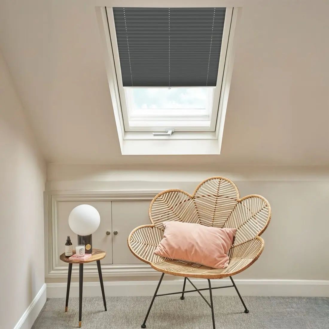 Solaris in Chintz Anthracite — made-to-measure blinds
