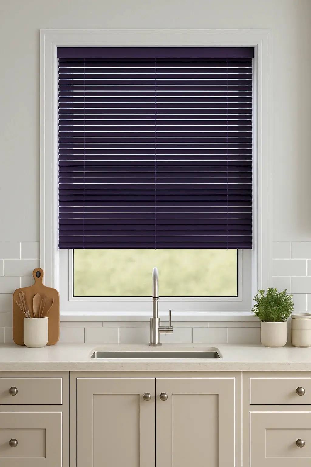 Elderberry Metal Venetian Venetian Blinds fitted in a British home