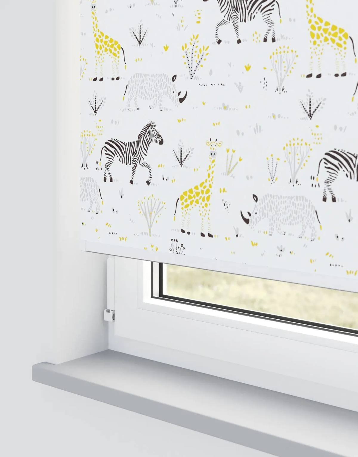 In The Jungle Roller Blinds Electric fitted in a British home