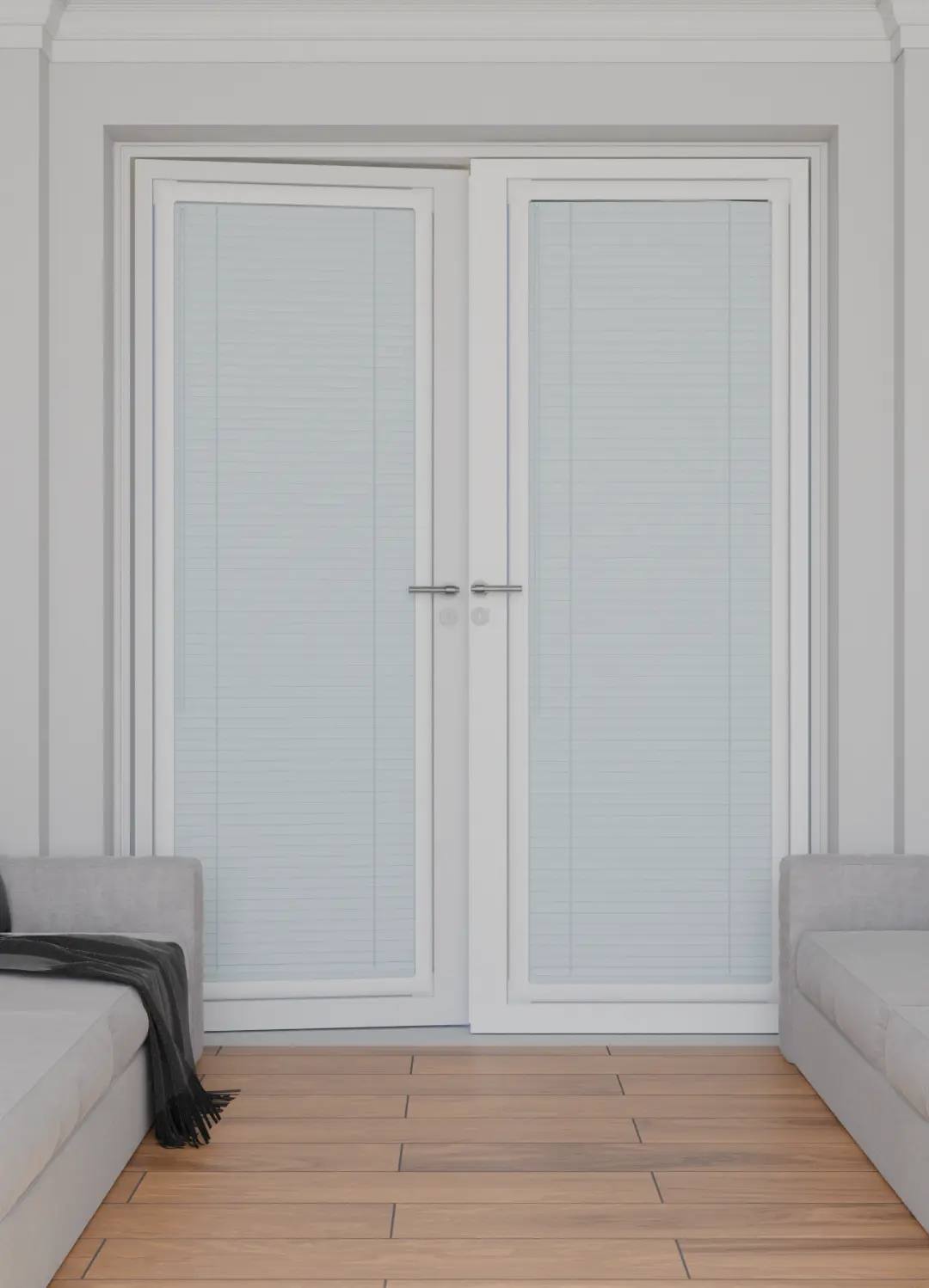 Perfect Fit No Drill Metal Venetian Blinds fitted in a British home