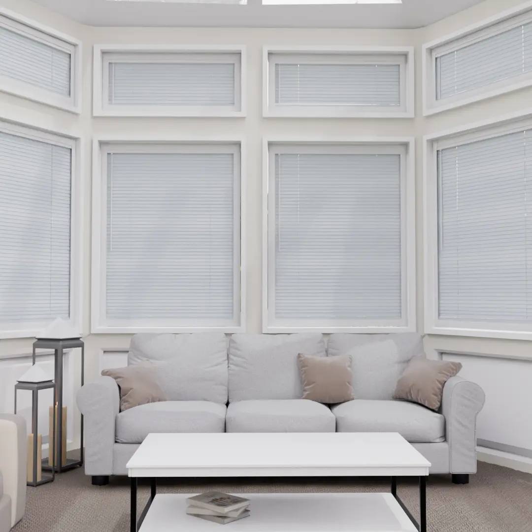 Perfect Fit No Drill Metal Venetian Blinds fitted in a British home