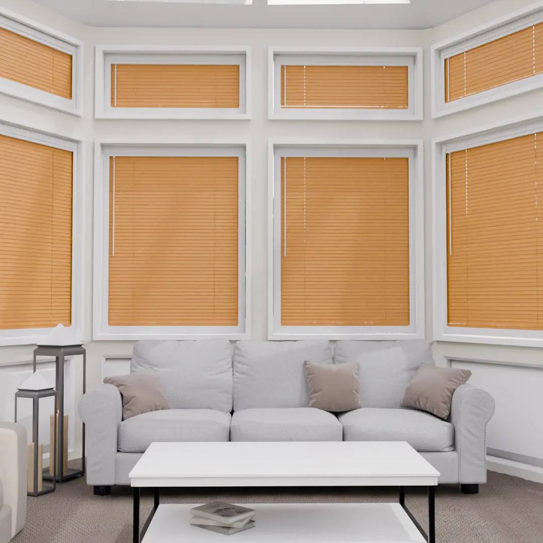 Perfect Fit No Drill Metal Venetian Blinds fitted in a British home