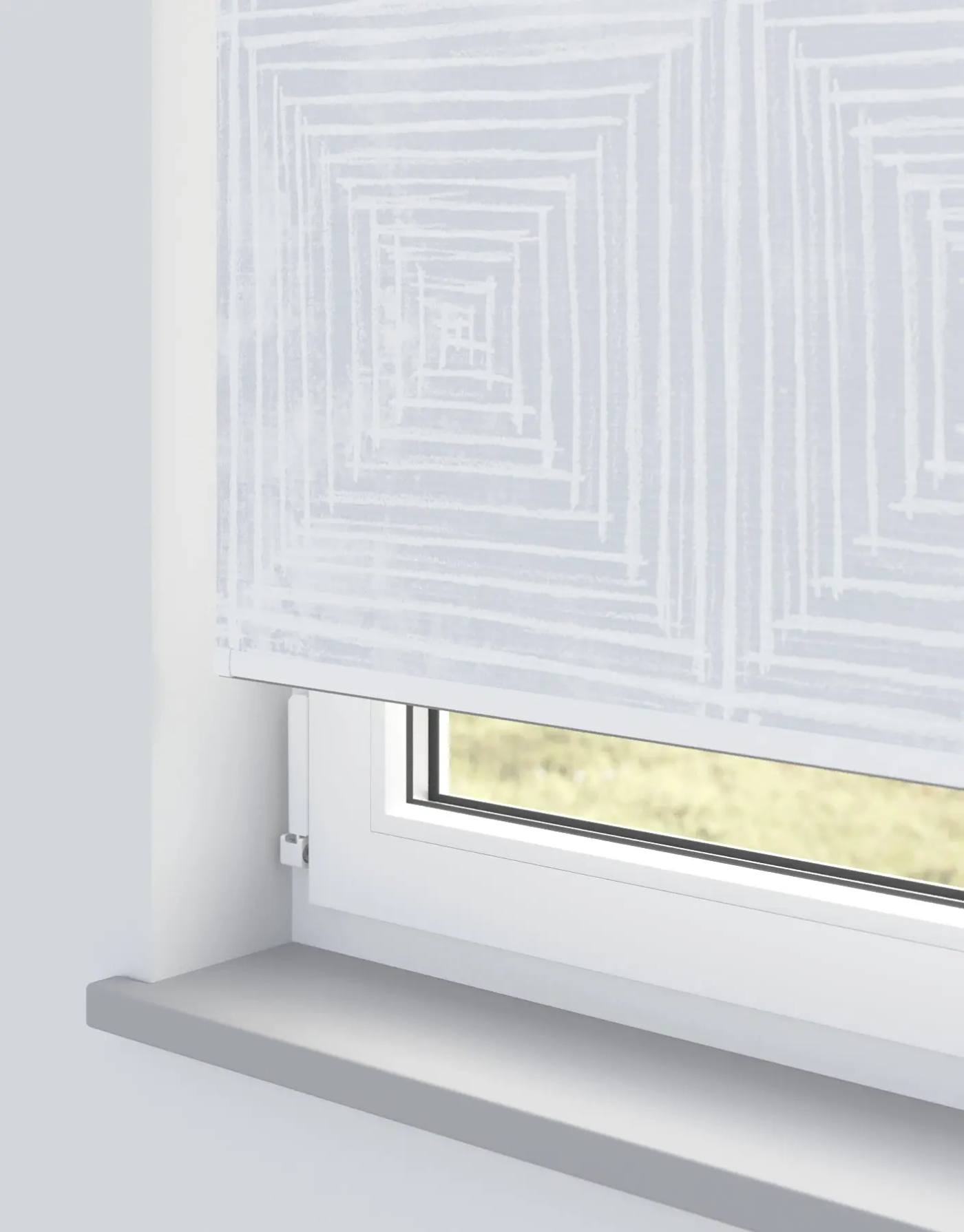 eyelet curtains fitted at a window