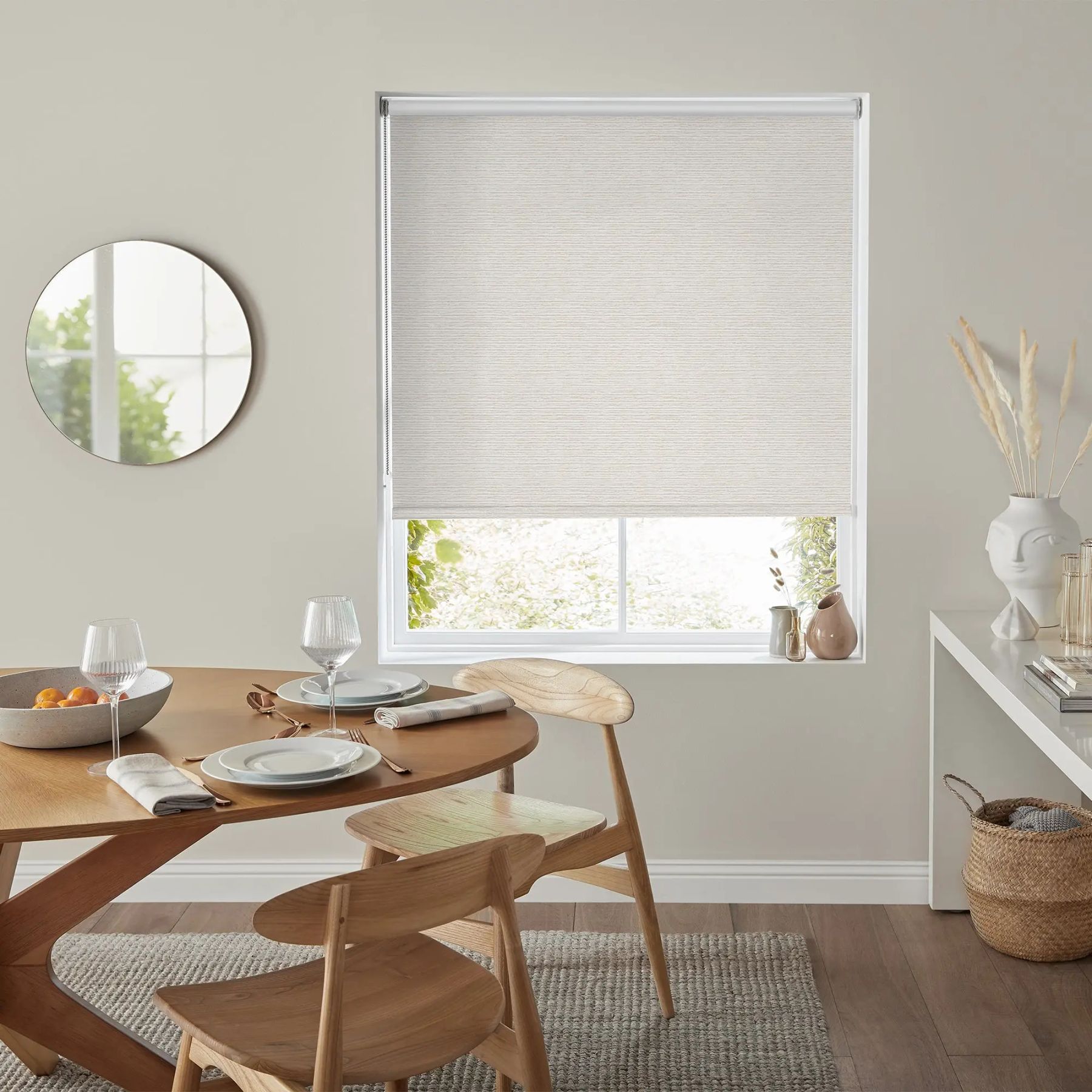 Insta Fit No Drill Wave Blackout Beige Roller Blinds Fit In 30 Roller Blinds Secs