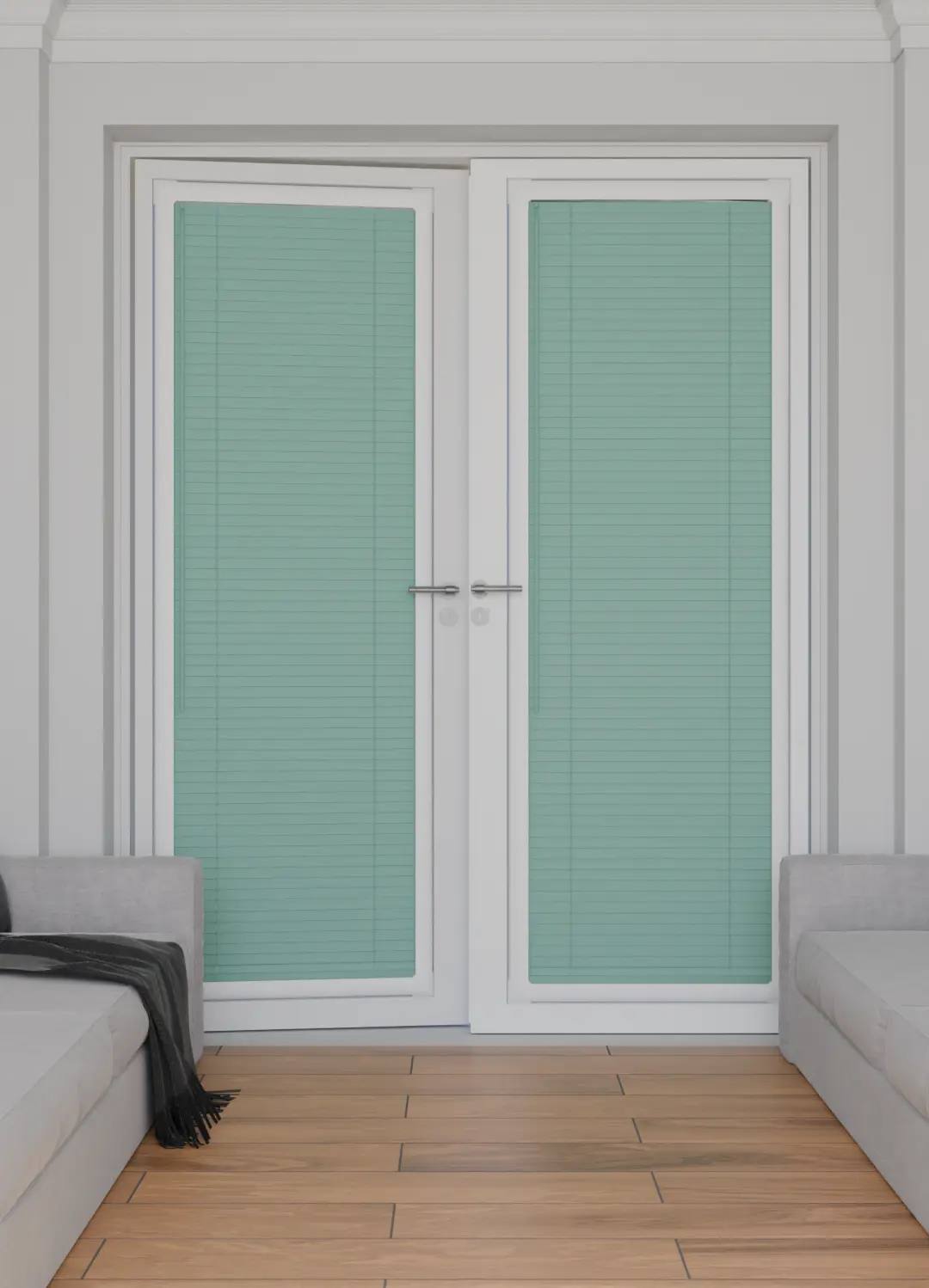 Perfect Fit No Drill Metal Venetian Blinds fitted in a British home