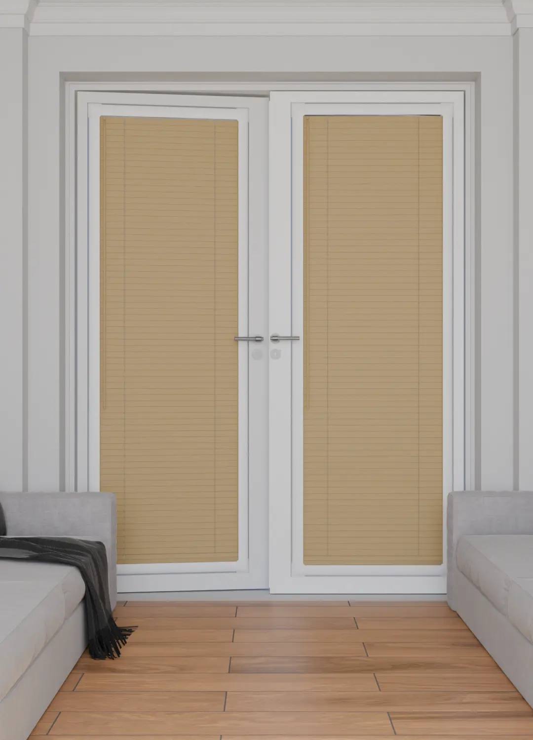 Perfect Fit No Drill Metal Venetian Blinds fitted in a British home