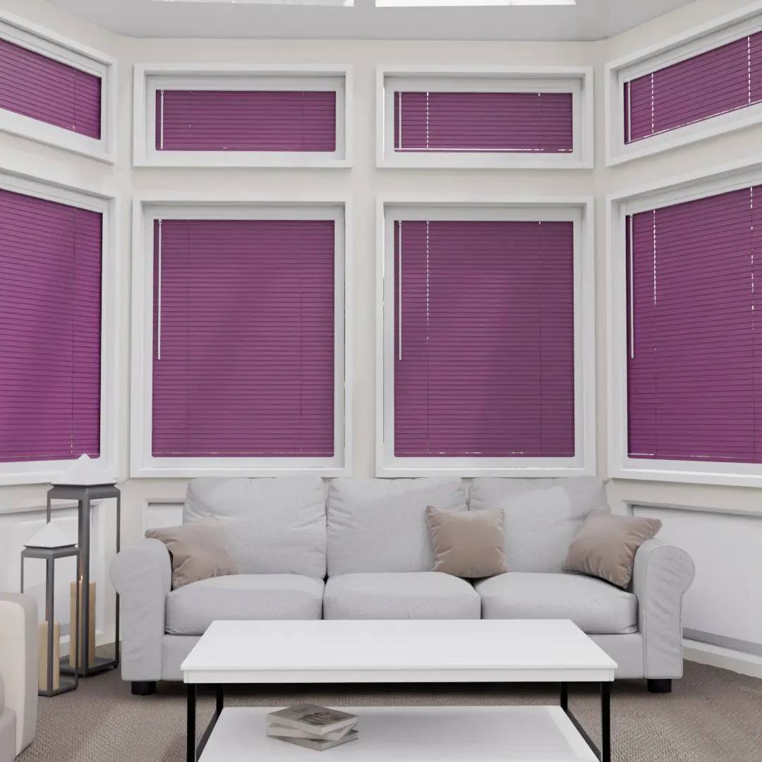Perfect Fit No Drill Metal Venetian Blinds fitted in a British home