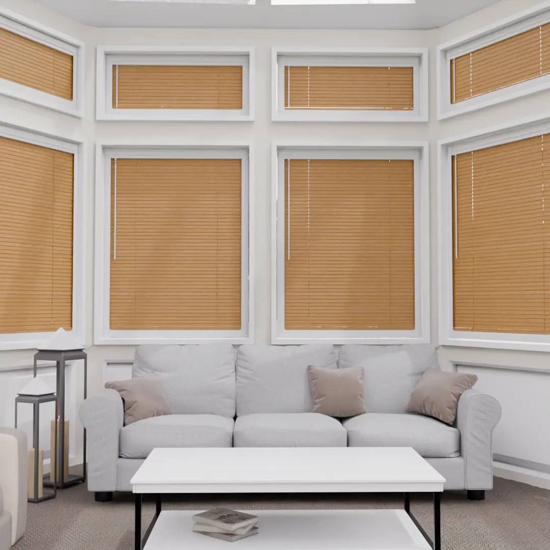 Perfect Fit No Drill Metal Venetian Blinds fitted in a British home