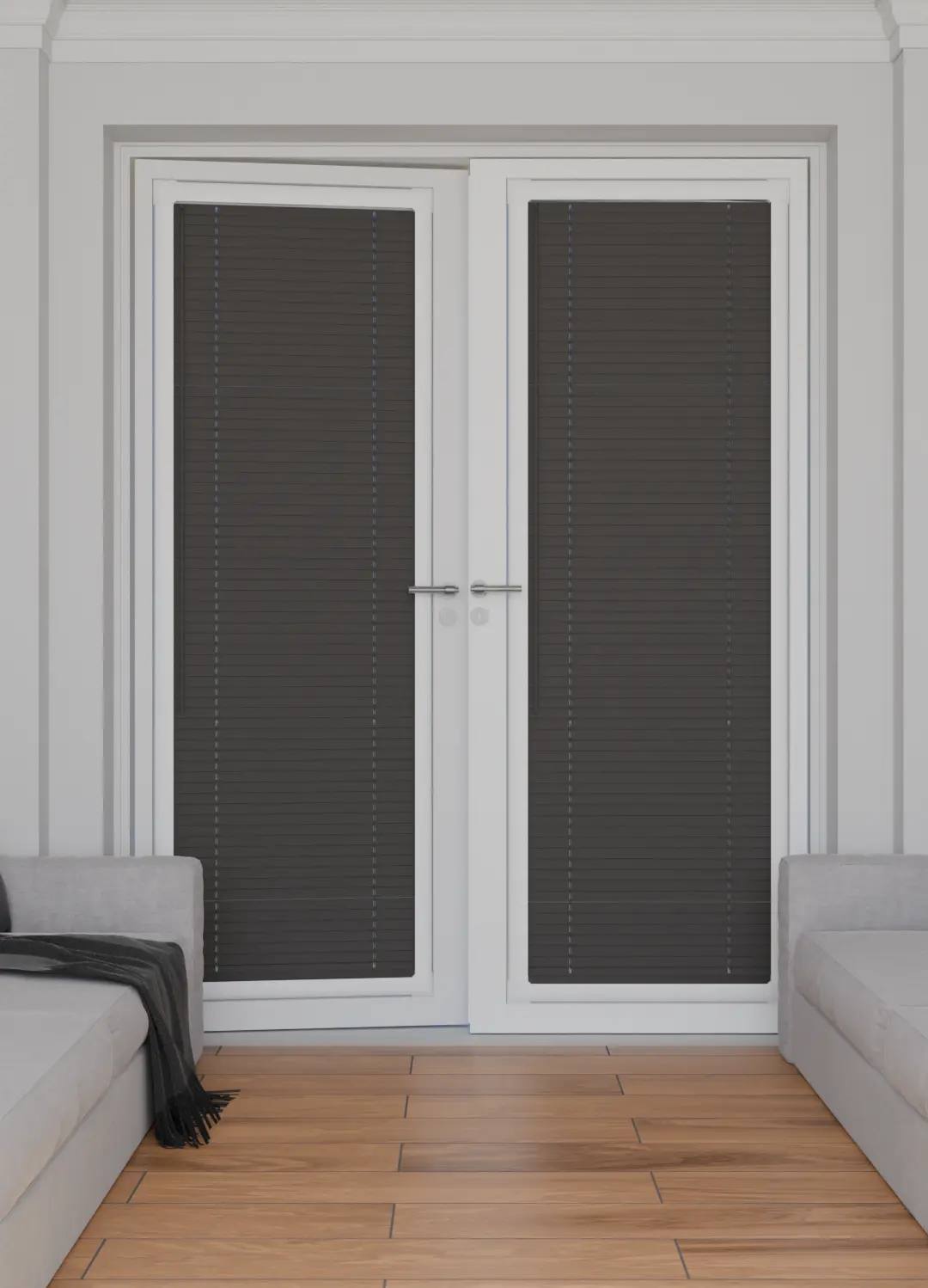 Perfect Fit No Drill Metal Venetian Blinds fitted in a British home