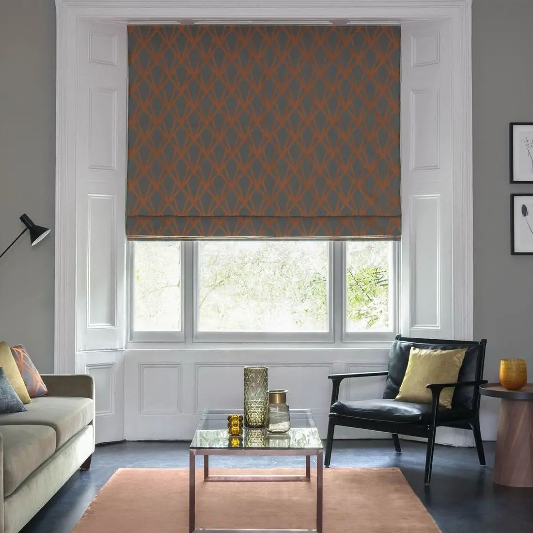 Facet in Ember — made-to-measure curtains