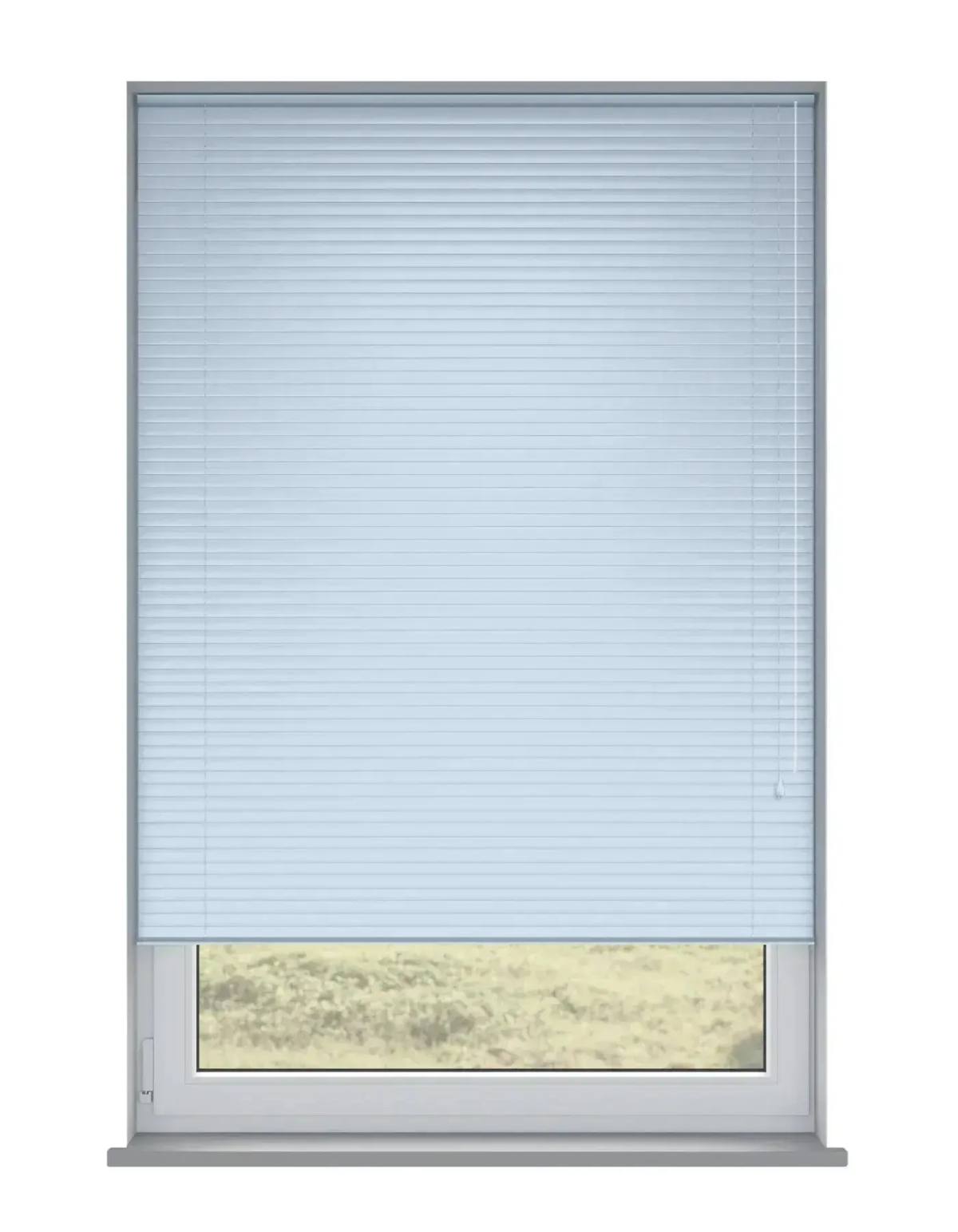 Oriental Blue Metal Venetian Venetian Blinds fitted in a British home