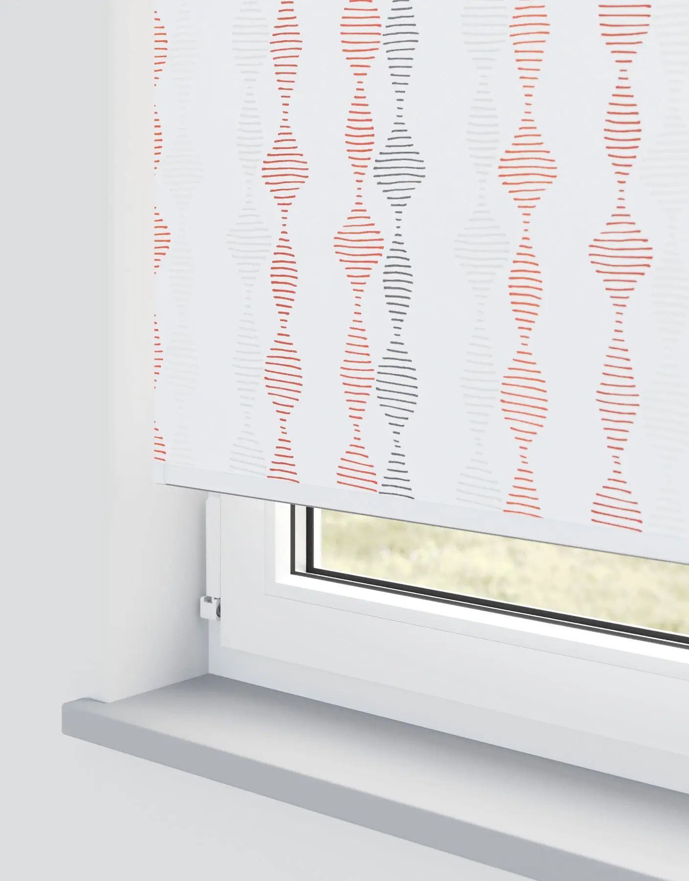 Romain Roller Blinds Crimson
