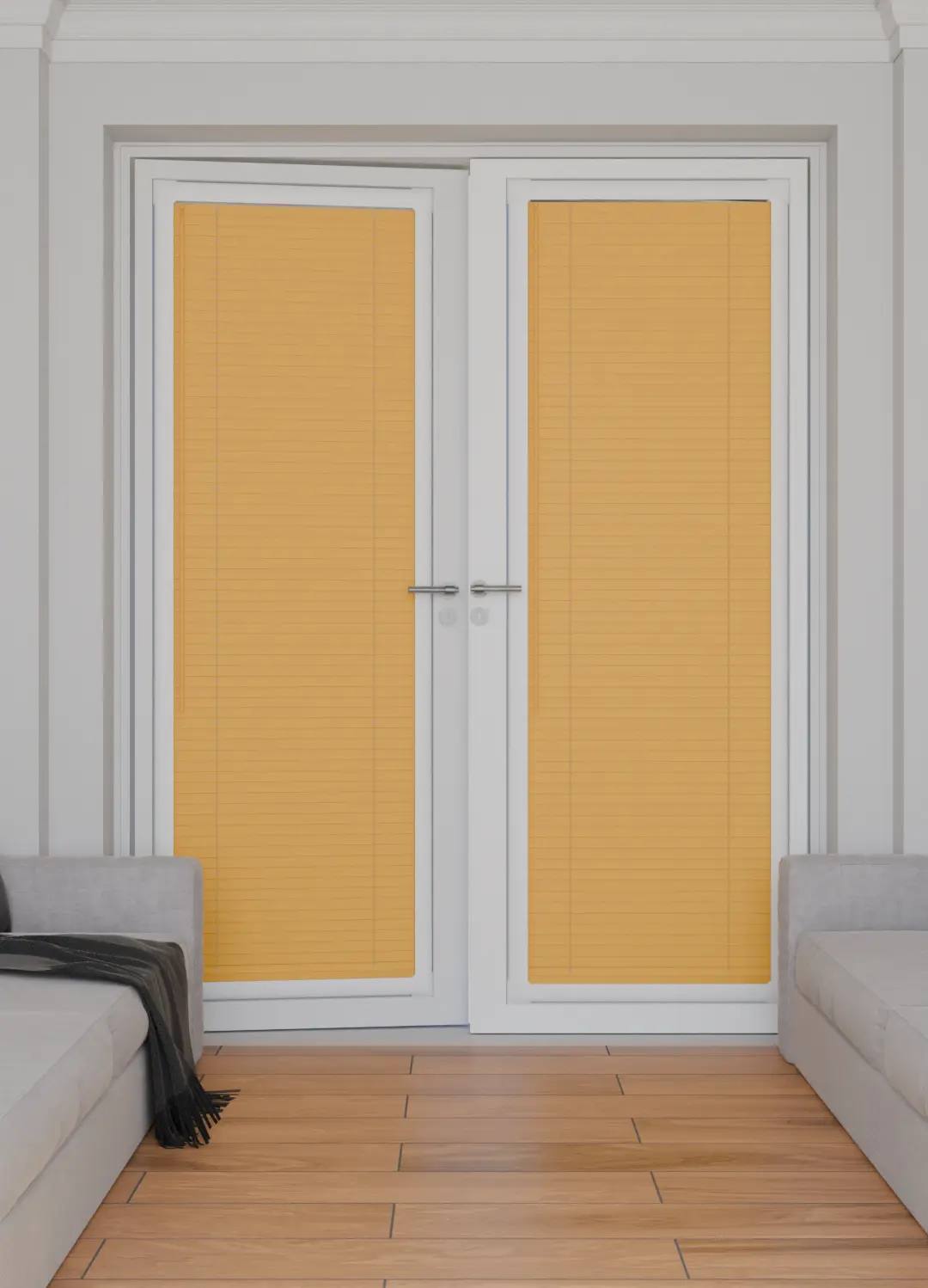 Perfect Fit No Drill Metal Venetian Blinds fitted in a British home