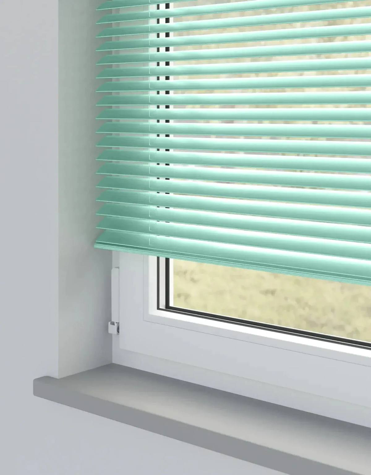 Fern Green Metal Venetian Venetian Blinds fitted in a British home