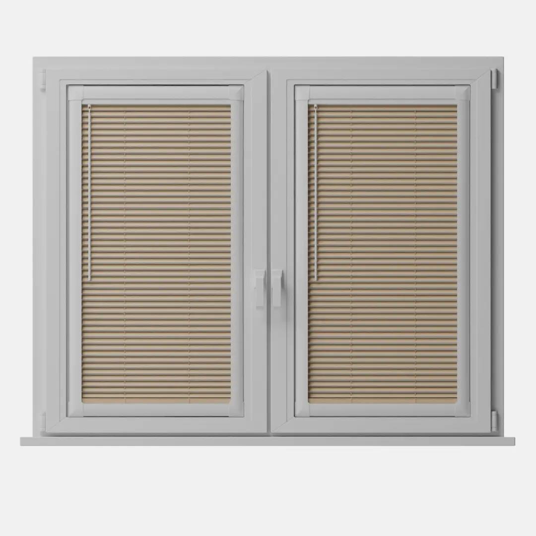 Perfect Fit No Drill Wooden Wooden Blinds fitted in a British home
