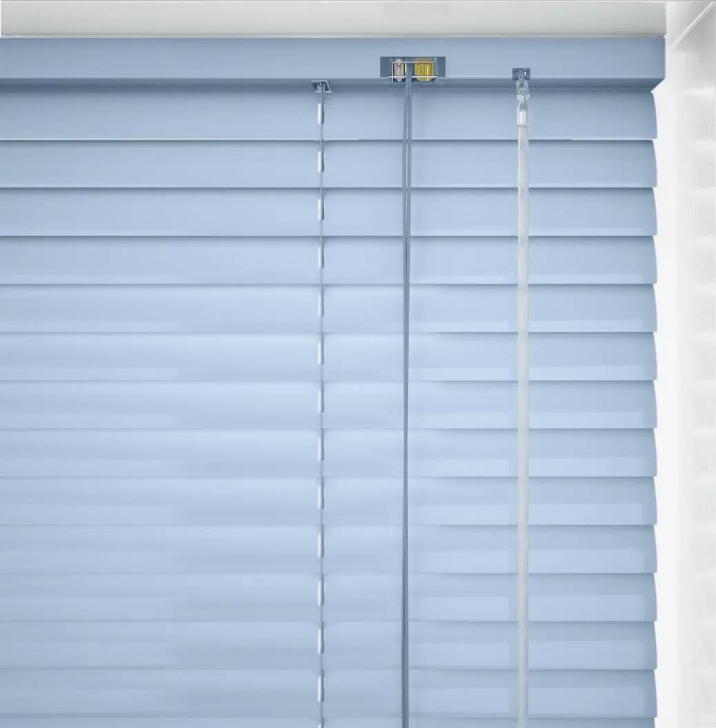 Sea Blue Metal Venetian Venetian Blinds fitted in a British home