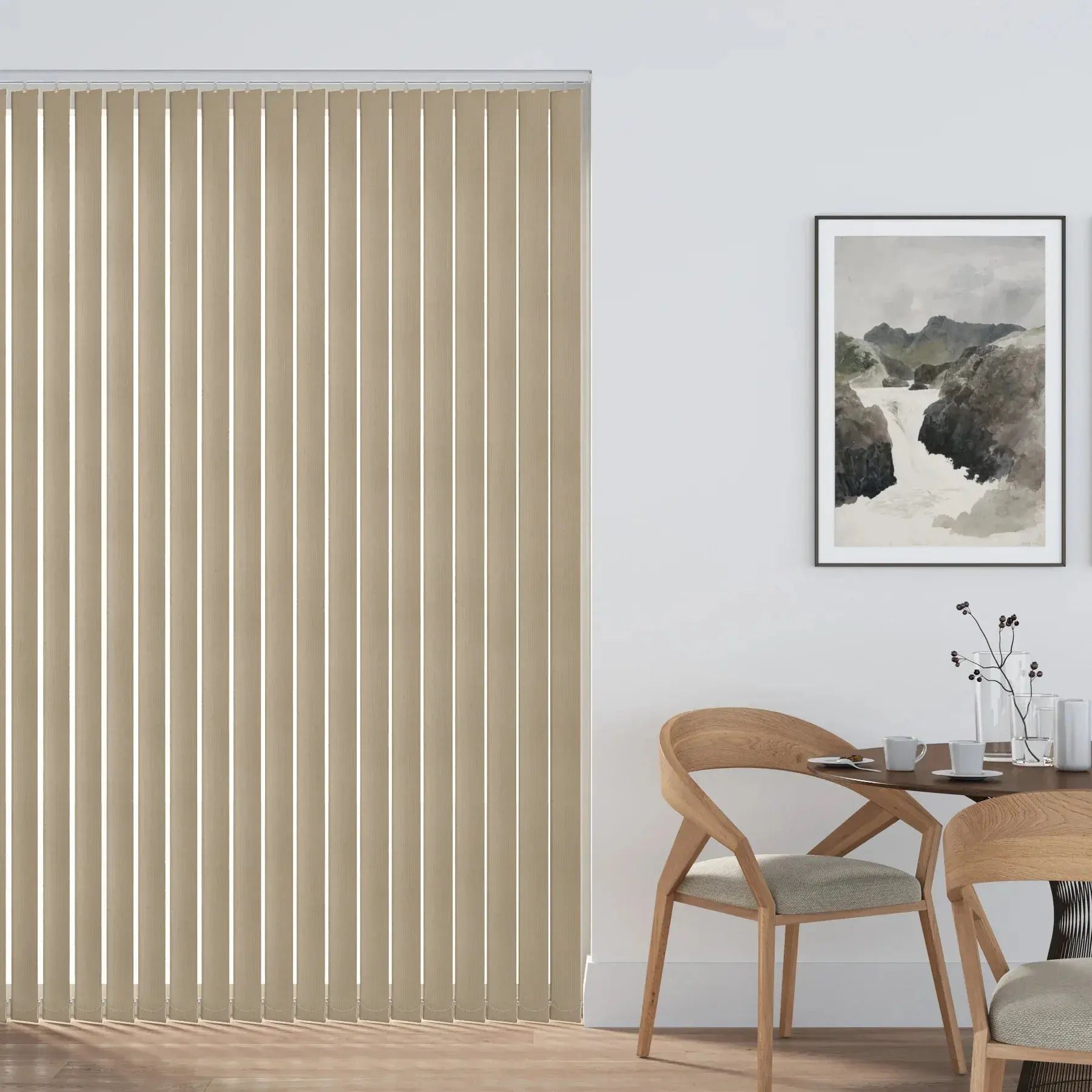 Cairo Blackout Vertical Blinds Beige