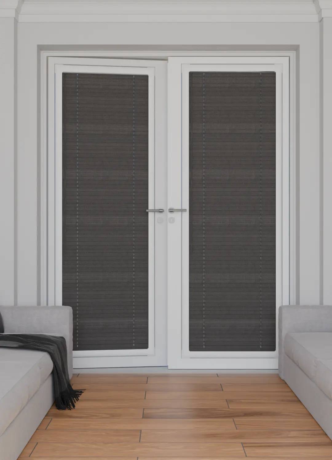 Perfect Fit No Drill Metal Venetian Blinds fitted in a British home