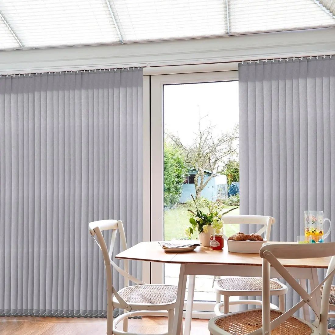 Coralie in Rose White — made-to-measure blinds