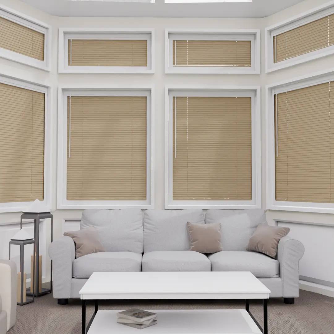 Perfect Fit No Drill Metal Venetian Blinds fitted in a British home