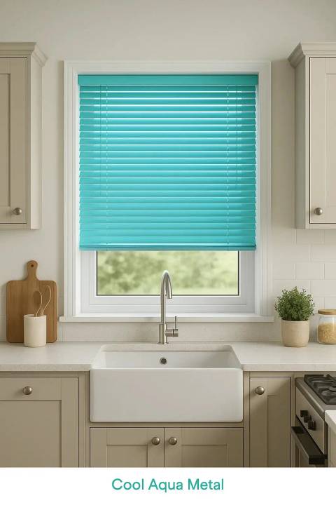 Cool Aqua Metal Venetian Venetian Blinds venetian blinds