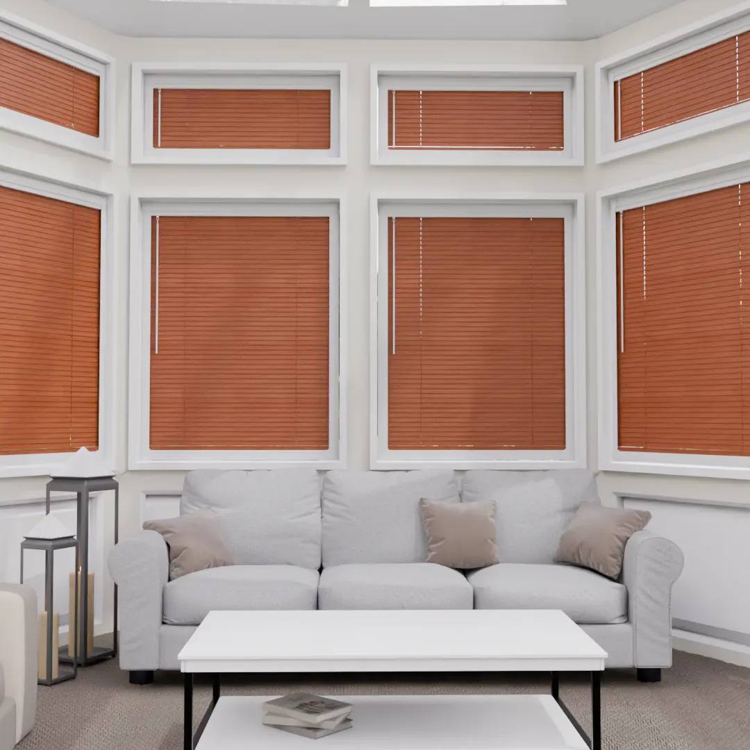 Perfect Fit No Drill Metal Venetian Blinds fitted in a British home