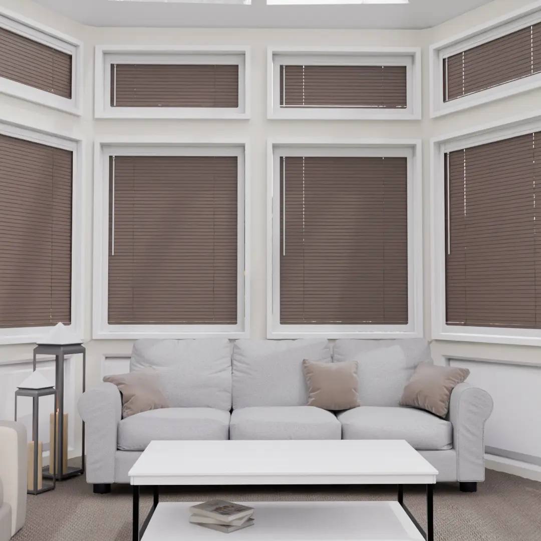 Perfect Fit No Drill Metal Venetian Blinds fitted in a British home