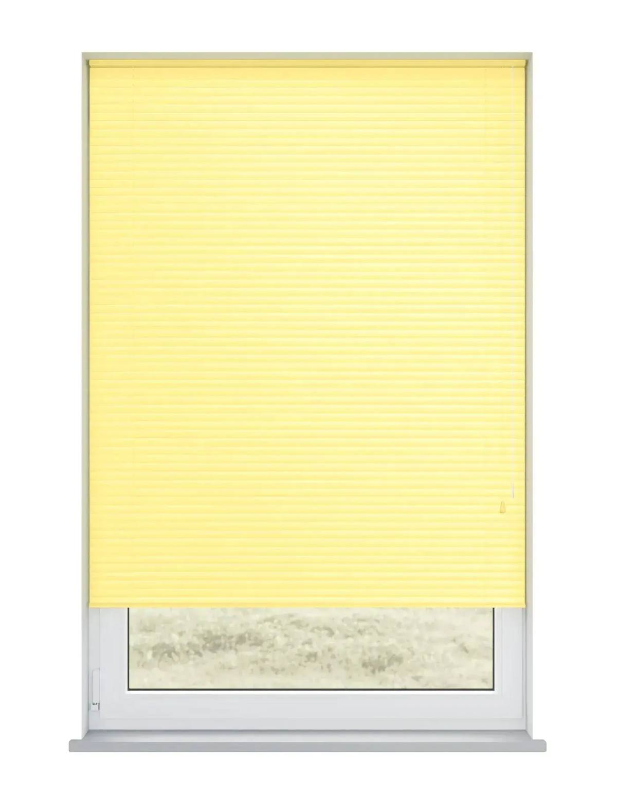 Golden Venetian Blinds fitted in a British home