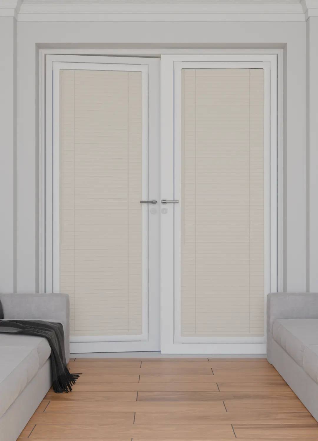 Perfect Fit No Drill Metal Venetian Blinds fitted in a British home