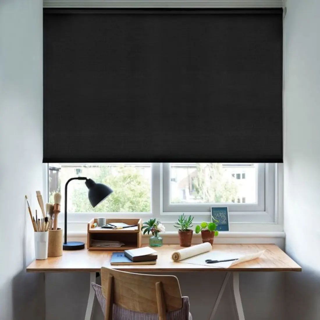 Dakota in Blackout Black — made-to-measure blinds