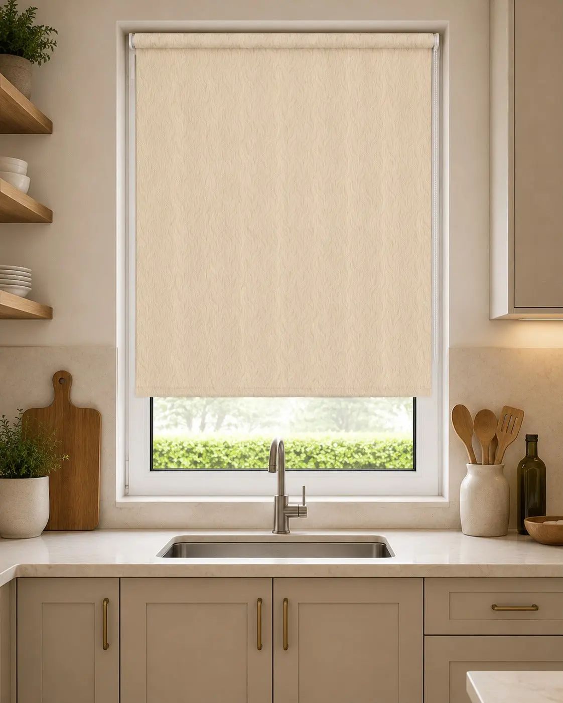 Gravity Roller Blinds Beige