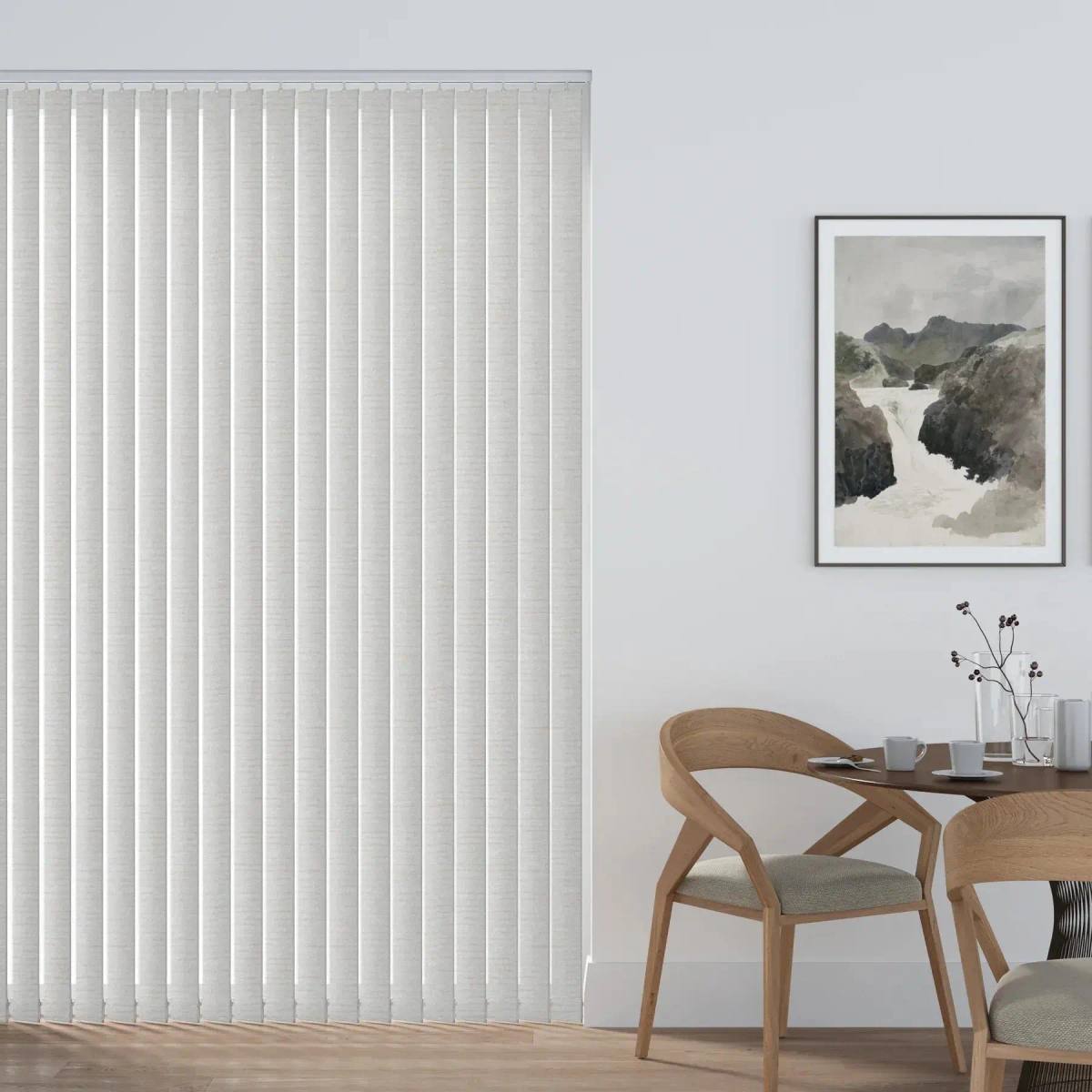 Jasmine Asc Vertical Blinds fitted in a British home