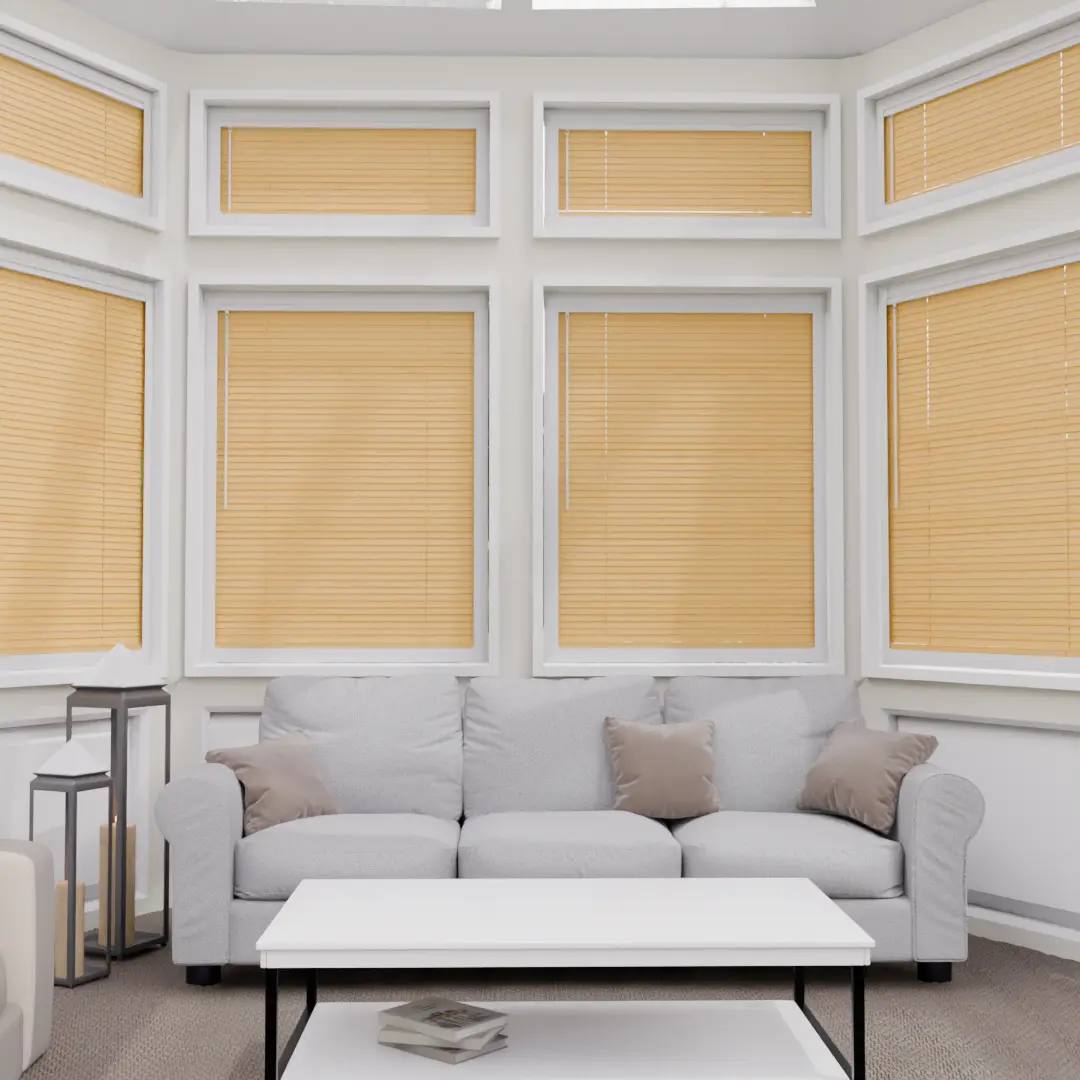 Perfect Fit No Drill Metal Venetian Blinds fitted in a British home